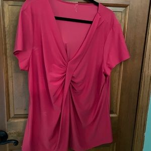 Pink soft short sleeve top.